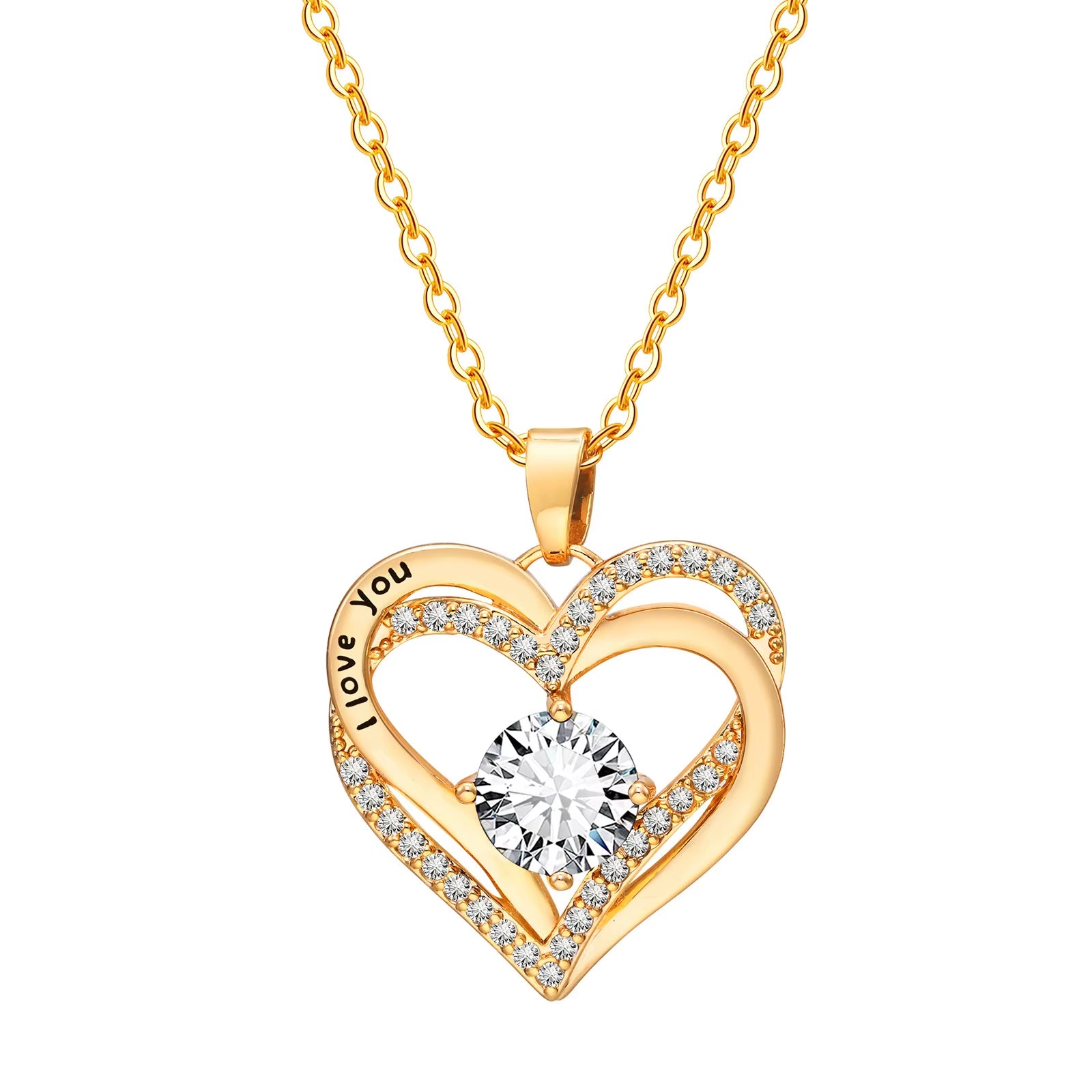 LOVE YOU HEART NECKLACE