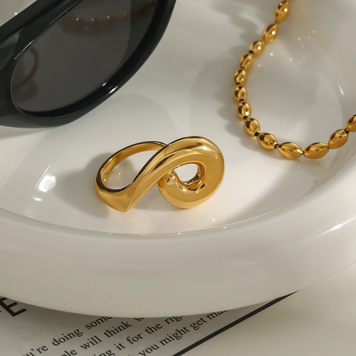 GOLD SNAIL RING