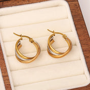 TRICOLOR HOOP EARRINGS