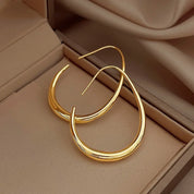 OVAL HOOP EARRINGS