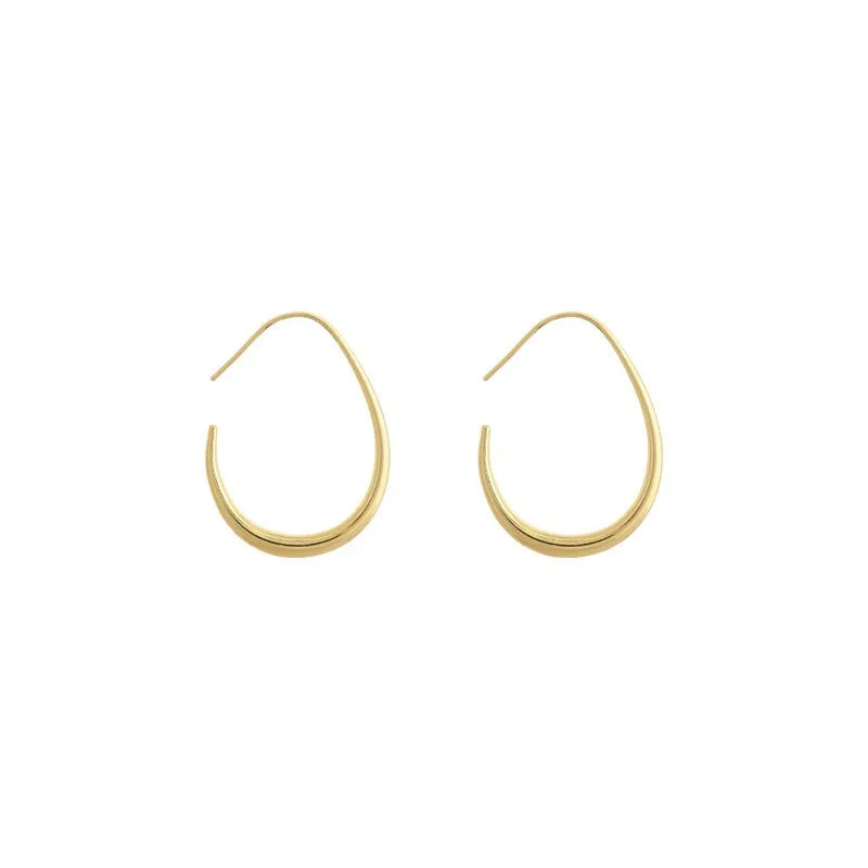 OVAL HOOP EARRINGS