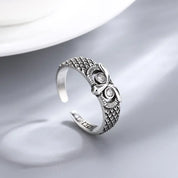 SILVER OWL RING