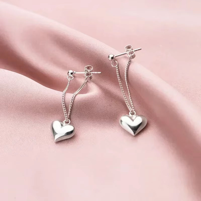 HEART CHAIN EARRING